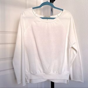 Red Lace Heart Back Scoop Neck Sweater